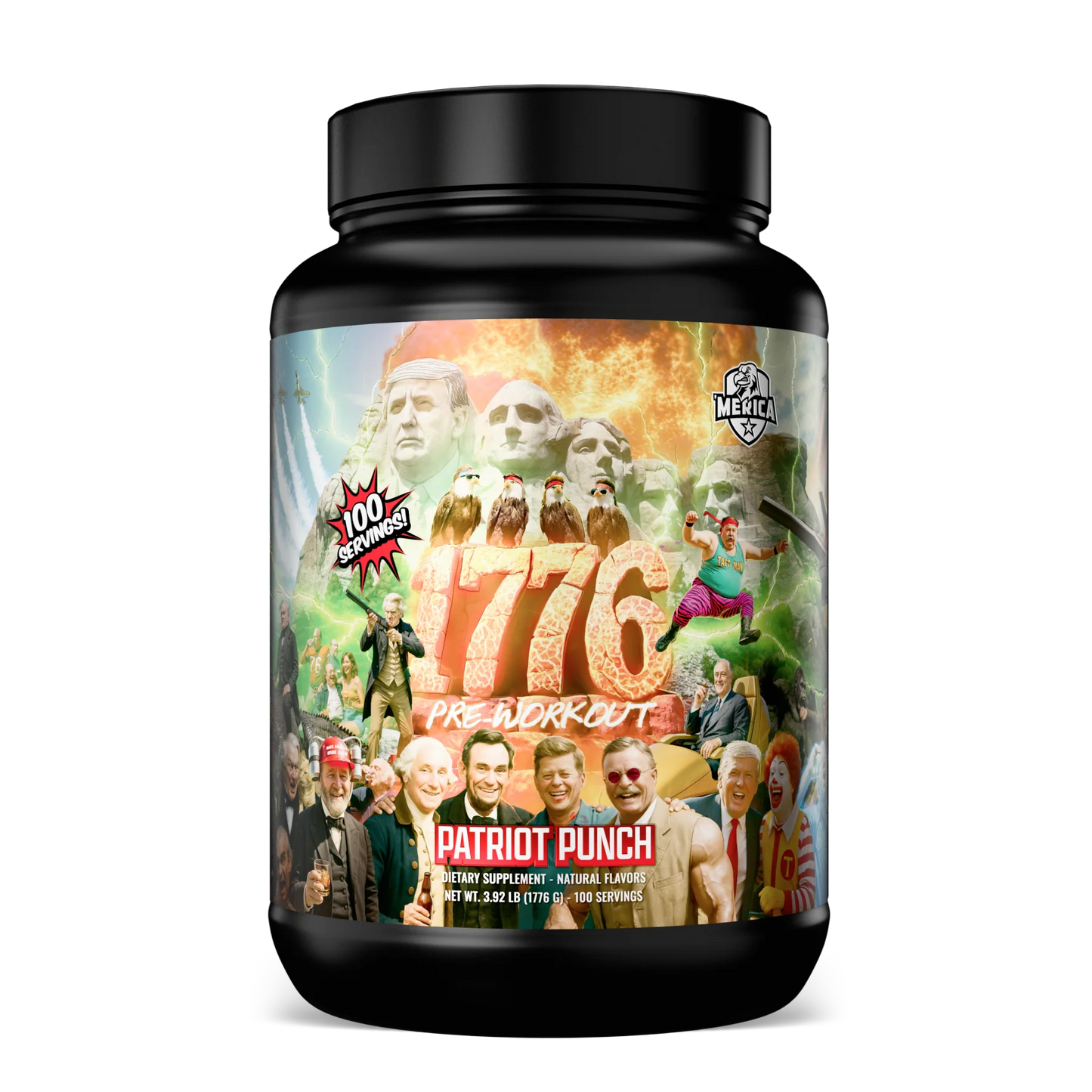 Merica Labz 1776 - Biggest Pre Workout 100 Servings  - Mann Nutrition