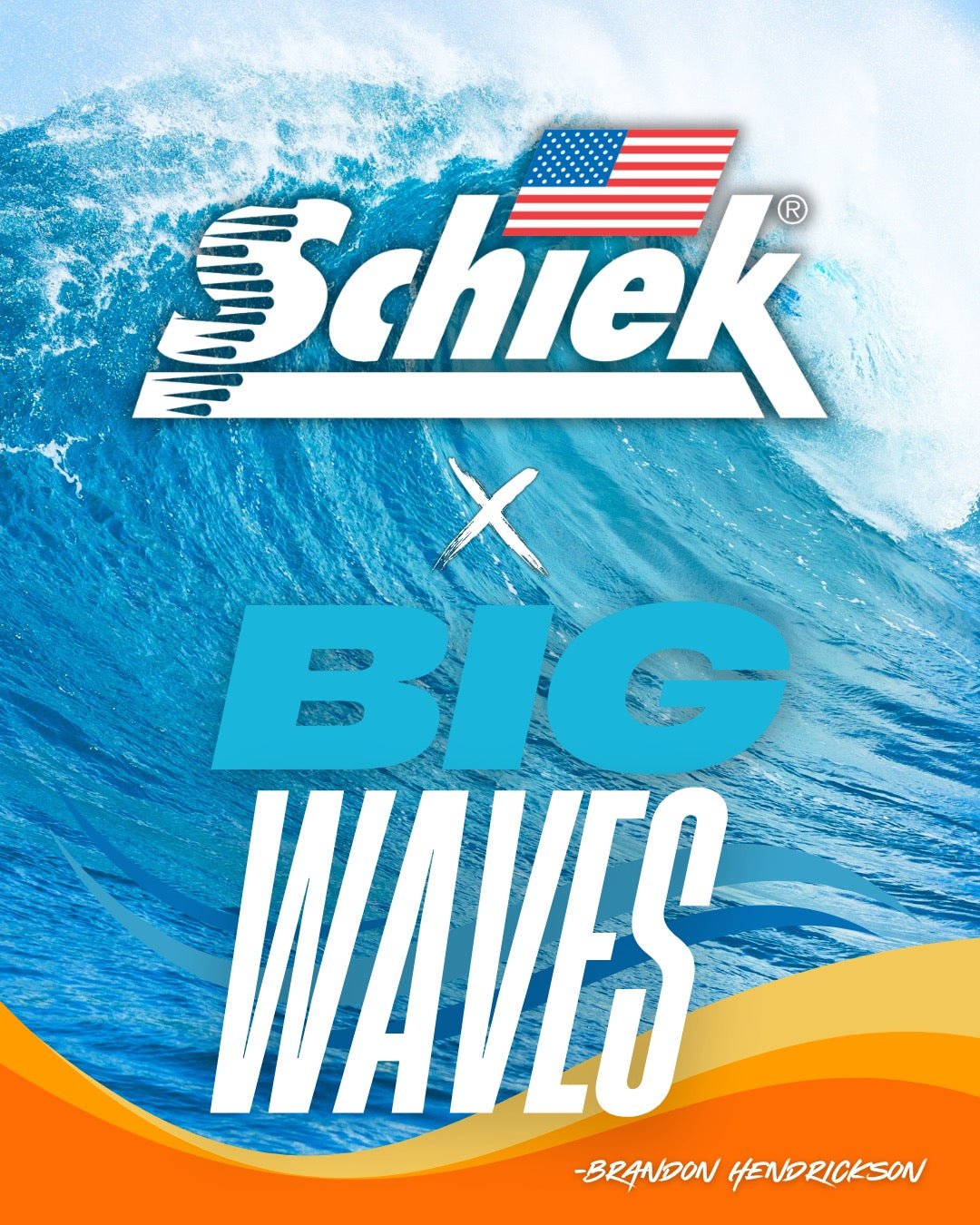 Model 1100WS - BIG WAVES Wrist Supports by Brandon Hendrickson x Schiek sku-50116518183208- Mann Nutrition