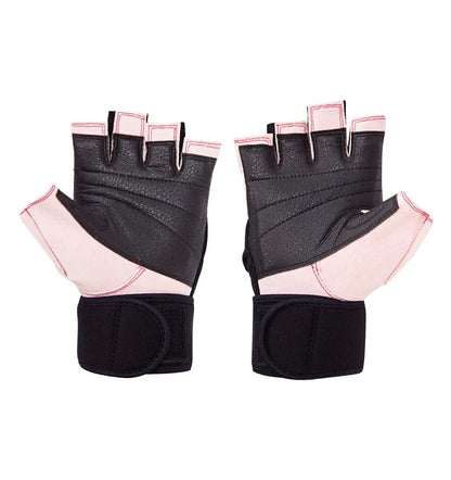 Model 540 Pink Platinum Series Lifting Gloves with Wrist Wraps sku-52268232868136- Mann Nutrition