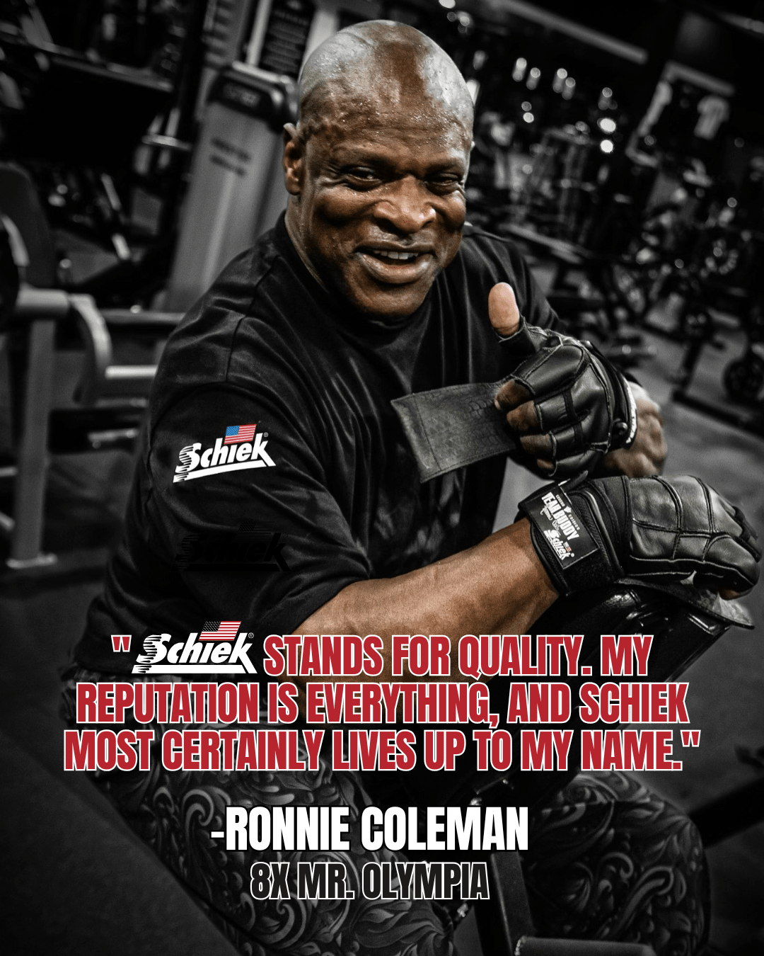Model RCx8 Ronnie Coleman Yeah Buddy Signature Series Lifting Gloves sku-52268263375144- Mann Nutrition