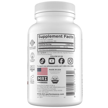 MRI Performance DHEA 50MG Healthy Aging, Hormone & Adrenal Support MRI031- Mann Nutrition