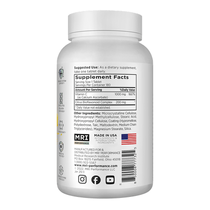 MRI Performance Vitamin C (180 Count) MRI019- Mann Nutrition
