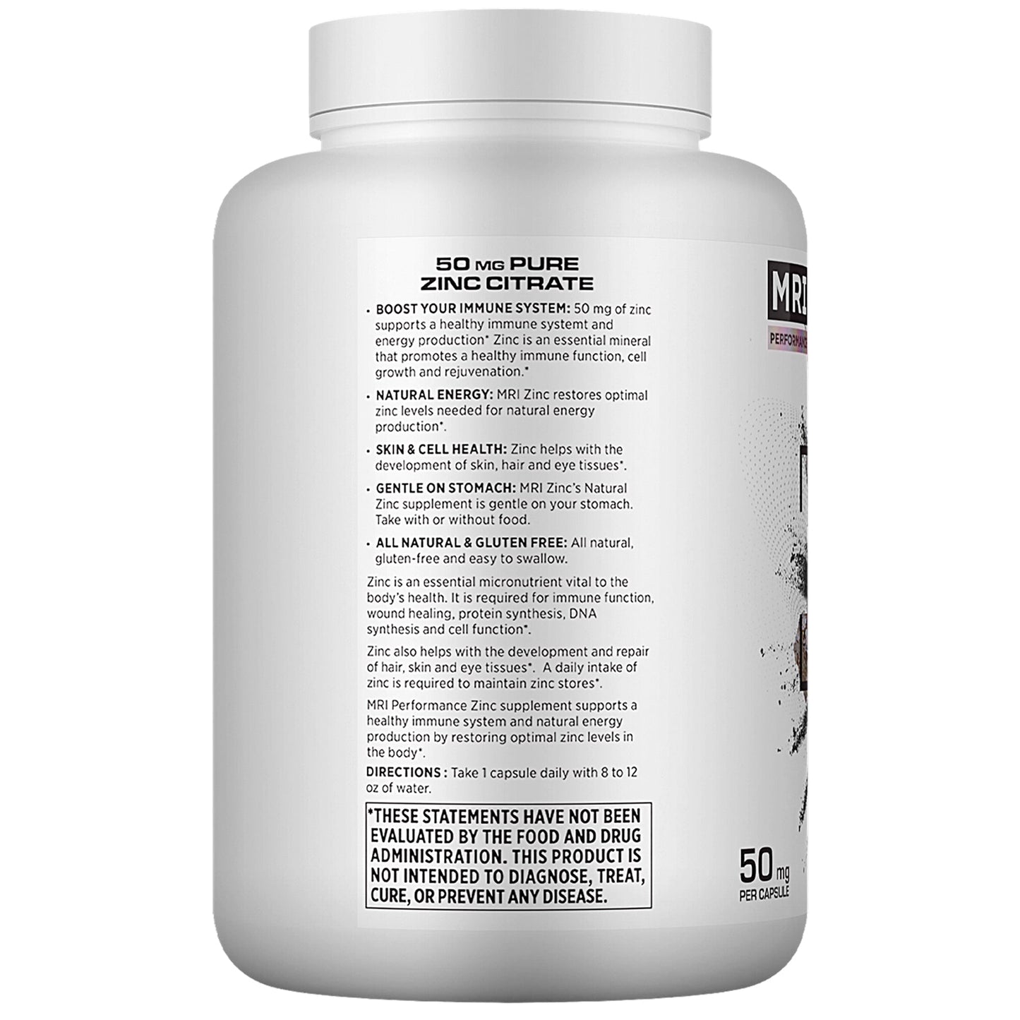 MRI Performance Zinc (60 Count) MRI015- Mann Nutrition