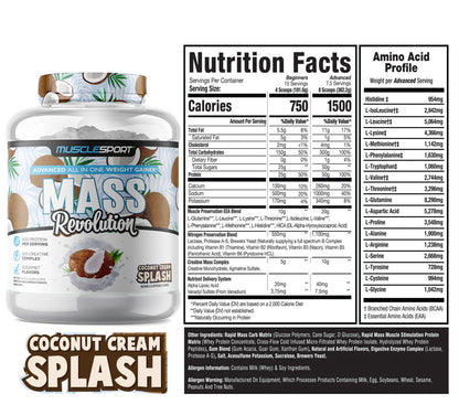 Muscle Sport Mass Revolution 6 Lbs - Mann Nutrition