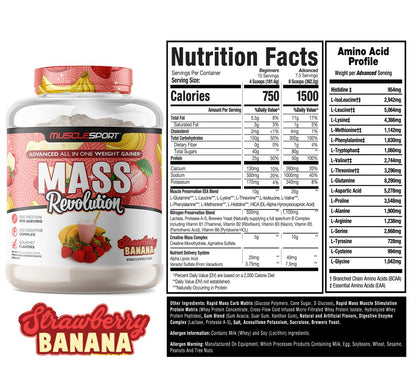 Muscle Sport Mass Revolution 6 Lbs - Mann Nutrition