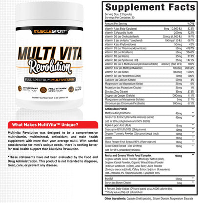 Muscle Sport Multi Vita Revolution 60 Caps - Mann Nutrition