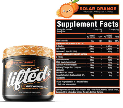 MuscleSport Lifted Hyperdrive Pre-Workout | Solar Orange - Mann Nutrition