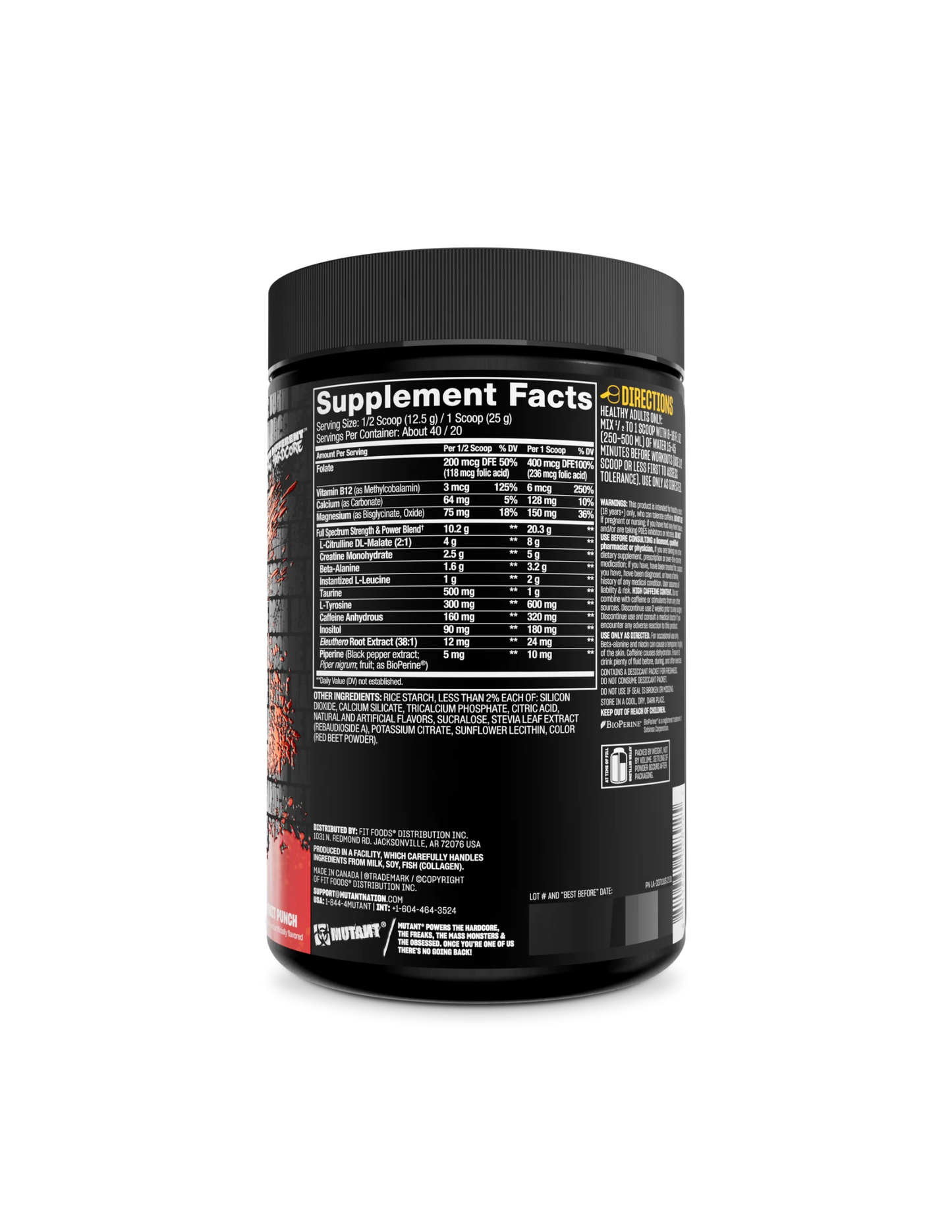 Mutant ALL - IN Full Dose Pre Workout  - Mann Nutrition