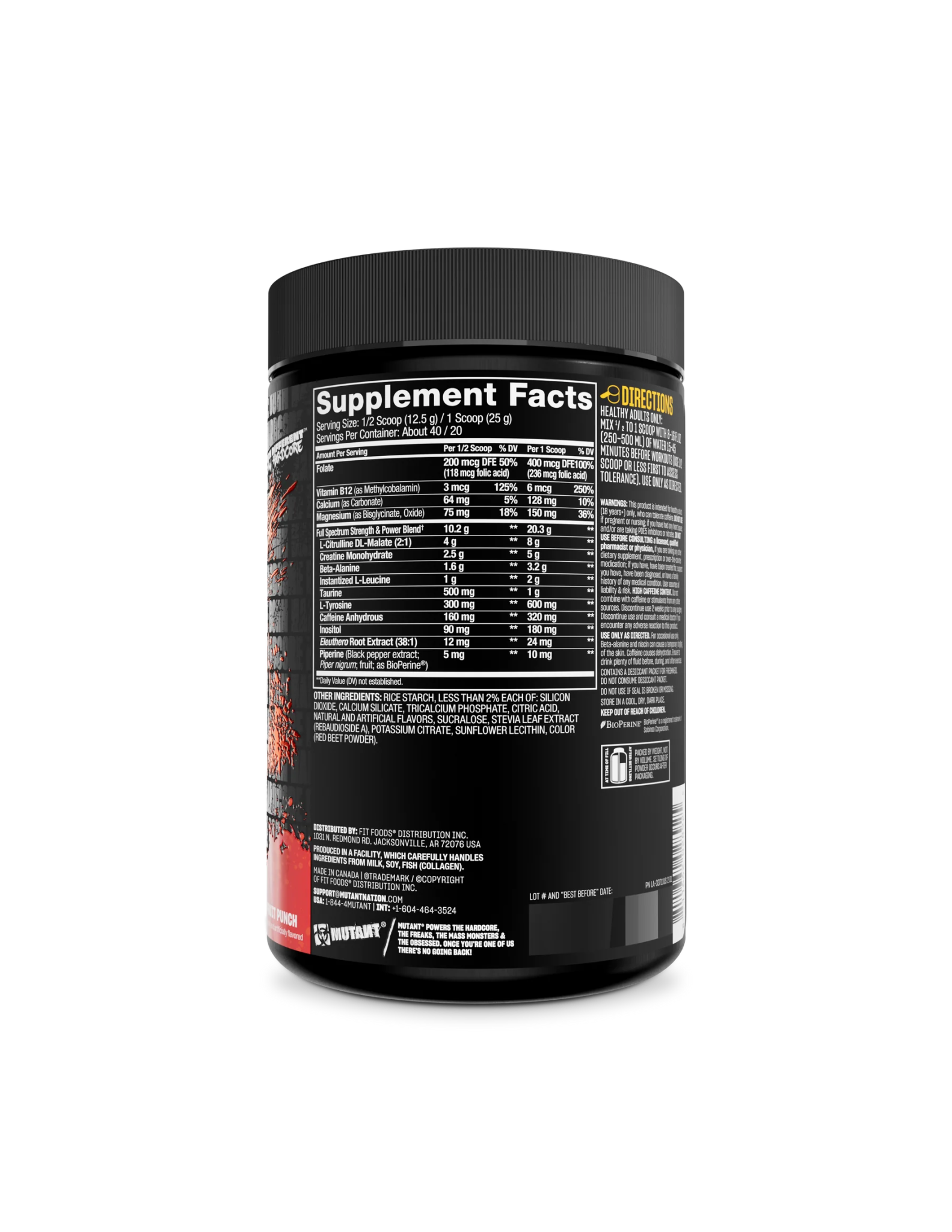 Mutant ALL - IN Full Dose Pre Workout  - Mann Nutrition
