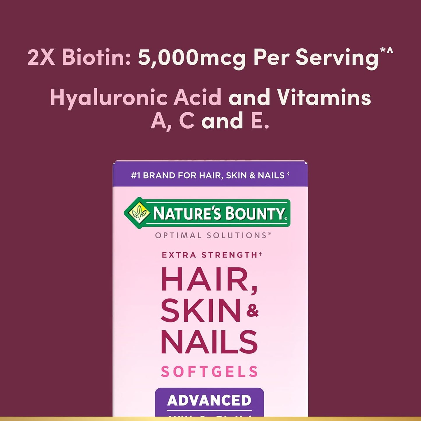 Nature's Bounty Advanced Hair, Skin & Nails - 150 Rapid Release Softgels  - Mann Nutrition