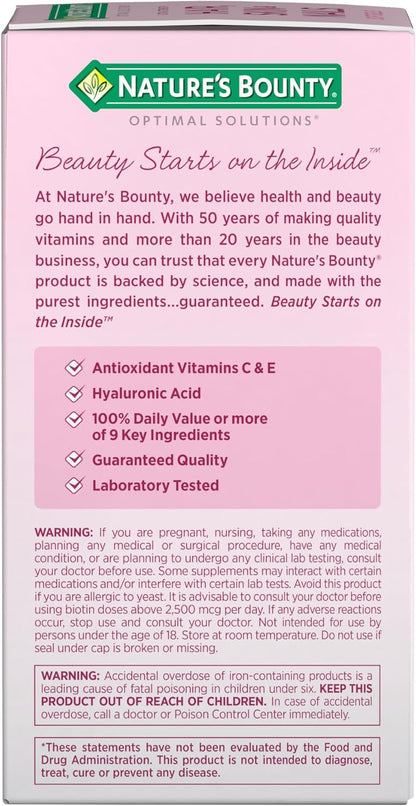 Nature's Bounty Advanced Hair, Skin & Nails - 150 Rapid Release Softgels  - Mann Nutrition
