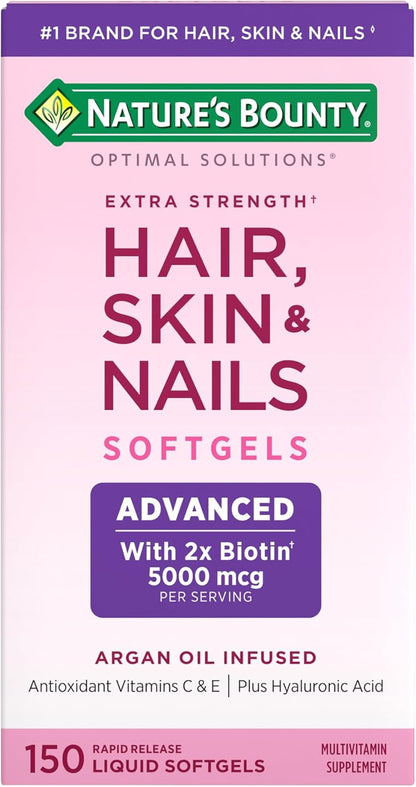 Nature's Bounty Advanced Hair, Skin & Nails - 150 Rapid Release Softgels  - Mann Nutrition