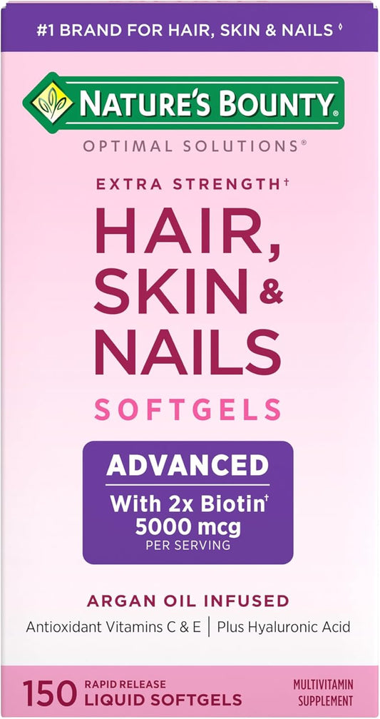 Nature's Bounty Advanced Hair, Skin & Nails - 150 Rapid Release Softgels  - Mann Nutrition