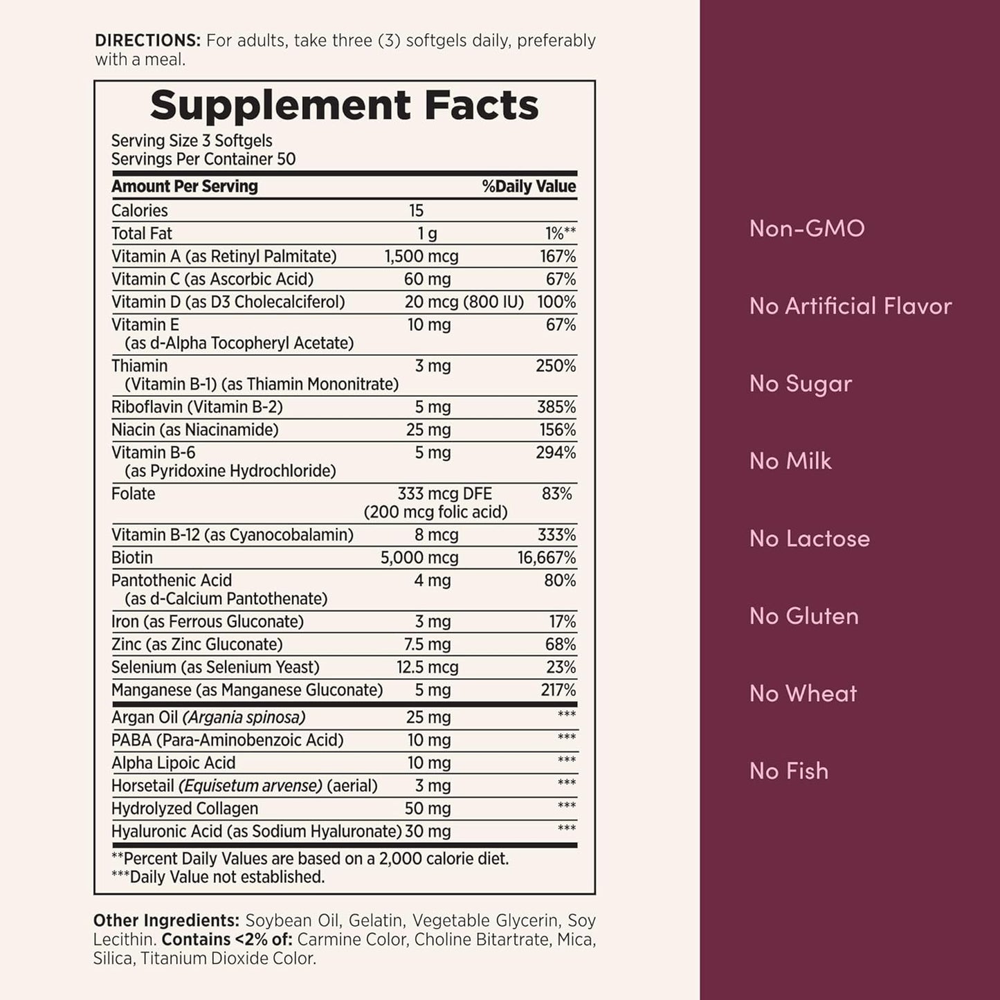 Nature's Bounty Advanced Hair, Skin & Nails - 150 Rapid Release Softgels  - Mann Nutrition