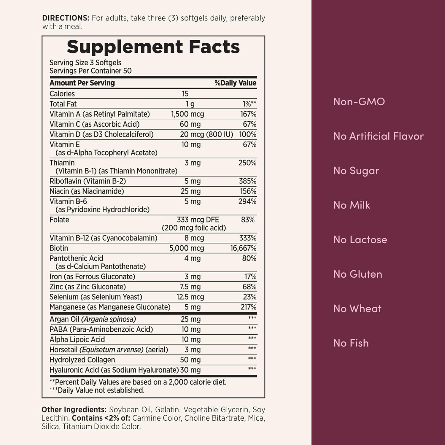 Nature's Bounty Advanced Hair, Skin & Nails - 150 Rapid Release Softgels  - Mann Nutrition