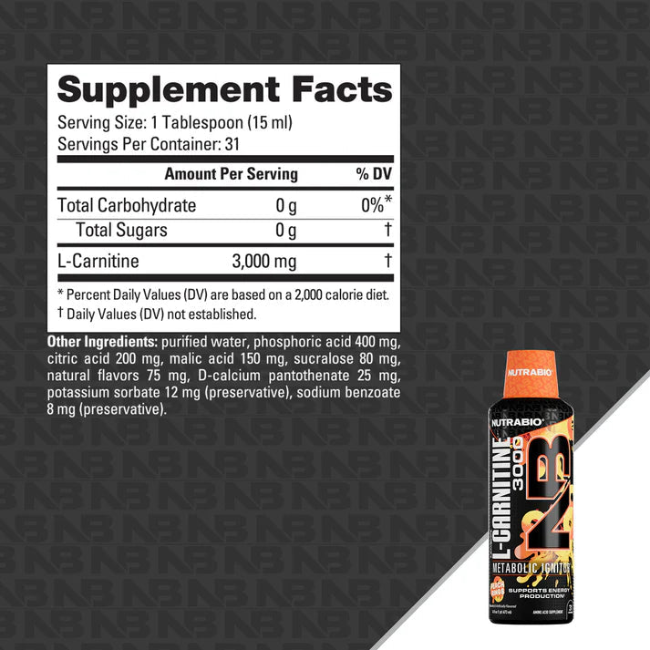 NB LeanShots Liquid L - Carnitine Shot (3000mg) - Mann Nutrition
