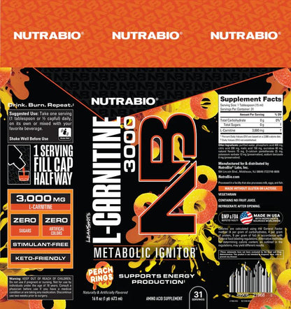 NB LeanShots Liquid L - Carnitine Shot (3000mg) - Mann Nutrition