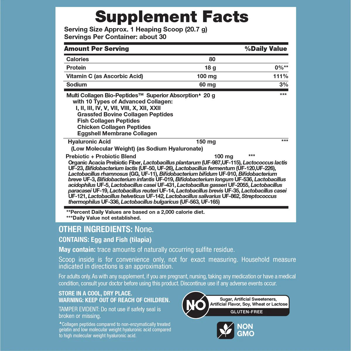 Neocell Multi Collagen Bio - Peptides 22 oz (30 Servings)  - Mann Nutrition