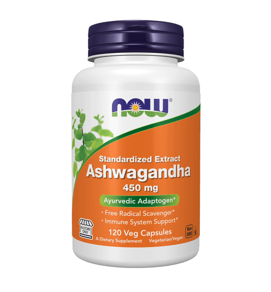 Now Ashwagandha Standardized Extract 450mg - Mann Nutrition