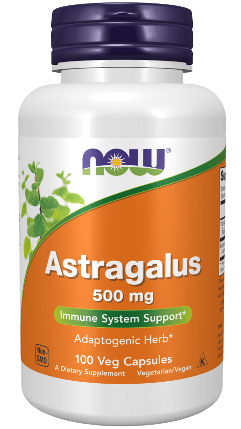 Now Astragalus 500 mg 100 Veg Capsules - Mann Nutrition