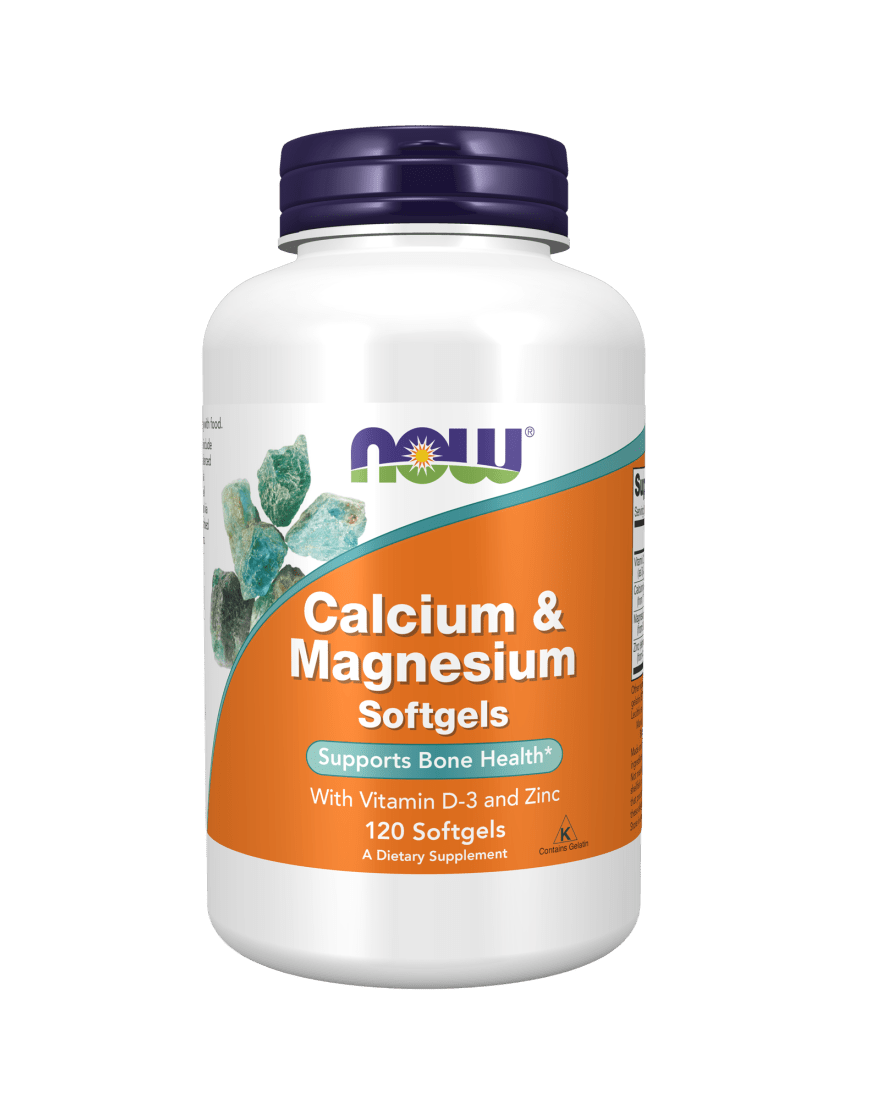 Now Calcium & Magnesium with Vit - D & Zinc (120 Softgels) - Mann Nutrition