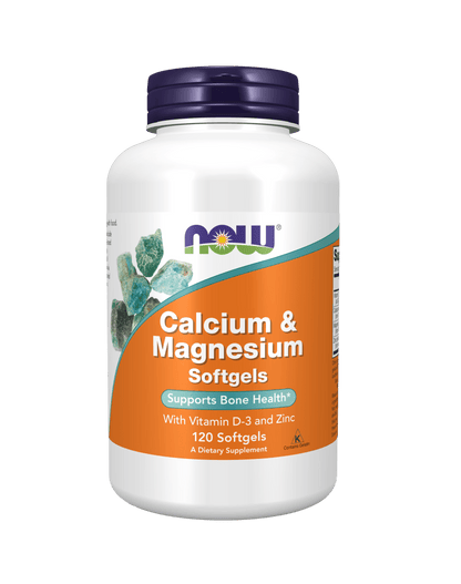 Now Calcium & Magnesium with Vit - D & Zinc (120 Softgels) - Mann Nutrition