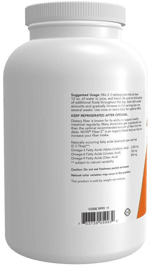 Now Certified Organic Fiber - 3 - 16oz  - Mann Nutrition
