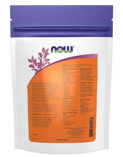 Now Empty Veg Capsules - Mann Nutrition