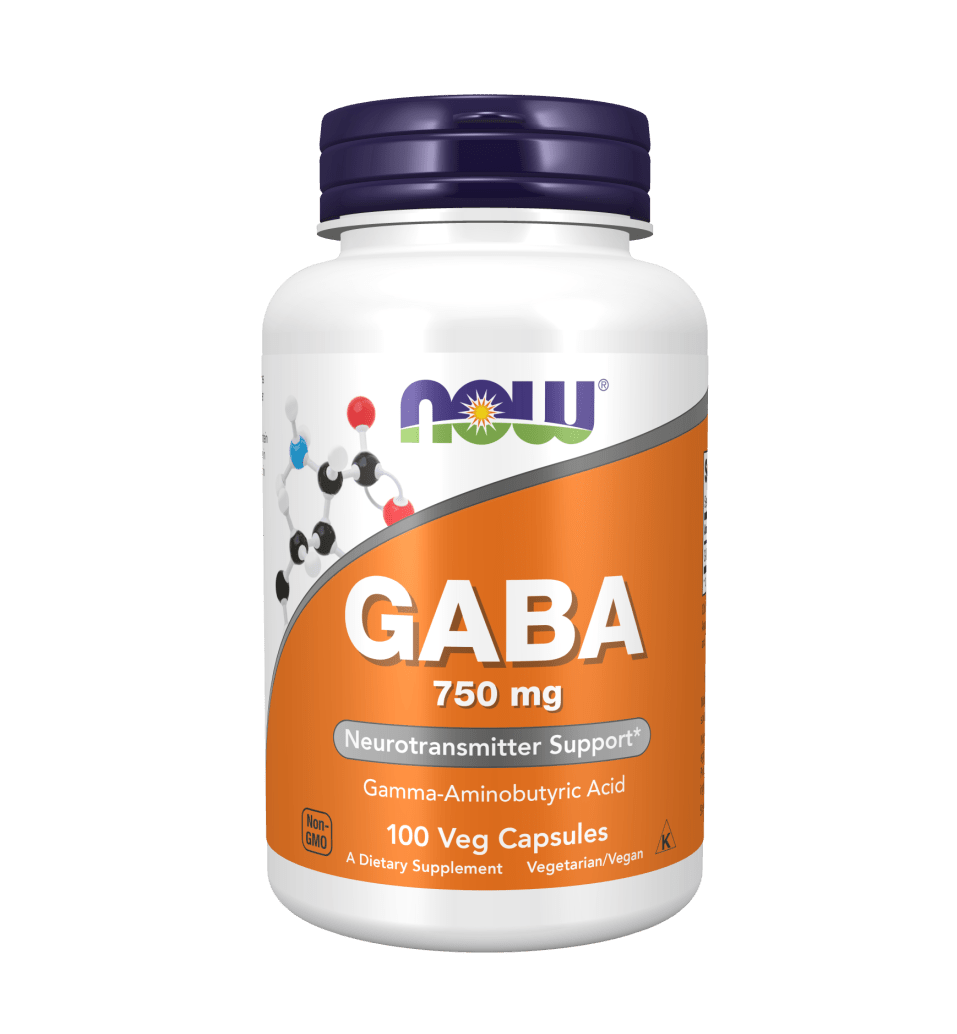 Now GABA 750 Mg 100 V Caps - Mann Nutrition