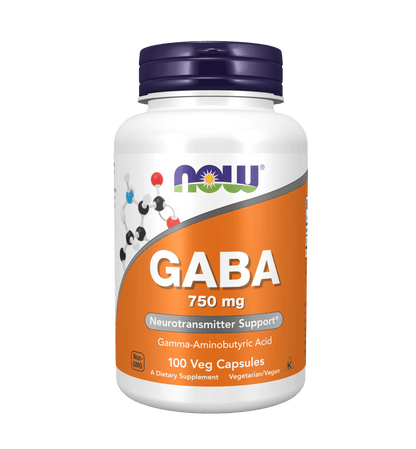 Now GABA 750 Mg 100 V Caps - Mann Nutrition