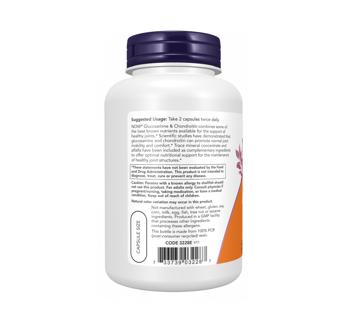 Now Glucosamine & Chondroitin 120 Veg Caps - Mann Nutrition