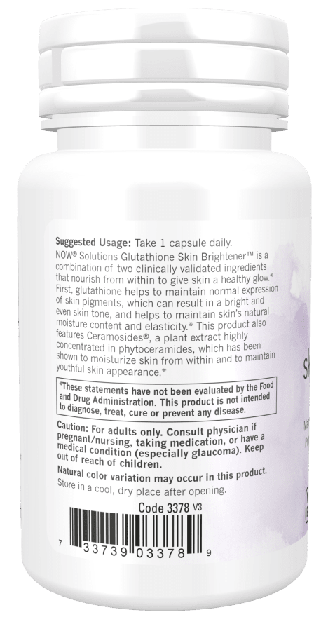 Now Glutathione Skin Brightener 30 caps  - Mann Nutrition