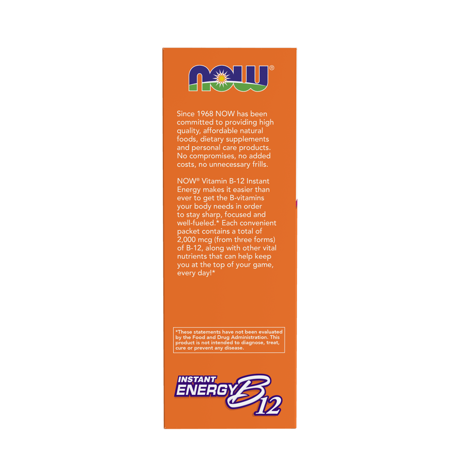 Now Instant Energy B - 12 Packets - Mann Nutrition