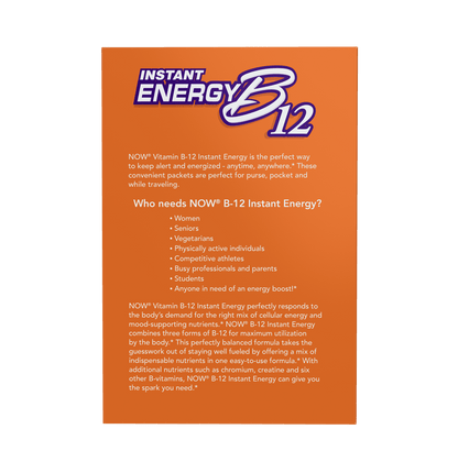 Now Instant Energy B - 12 Packets - Mann Nutrition