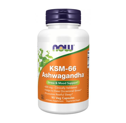 Now KSM - 66 Ashwagandha® 90 Veg Capsules - Mann Nutrition