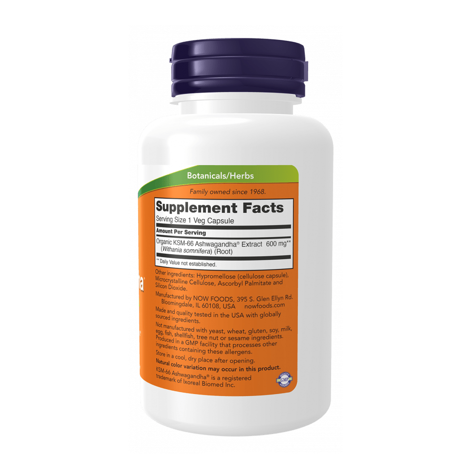 Now KSM - 66 Ashwagandha® 90 Veg Capsules - Mann Nutrition