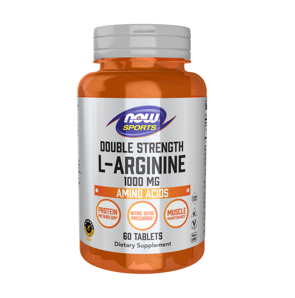 Now L - Arginine Double Strength 1000 mg - 60 Tablets - Mann Nutrition