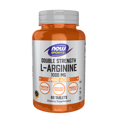 Now L - Arginine Double Strength 1000 mg - 60 Tablets - Mann Nutrition