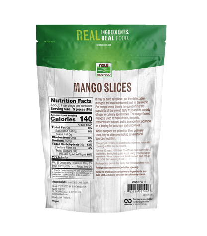 Now Mango Slices (284g) - Mann Nutrition