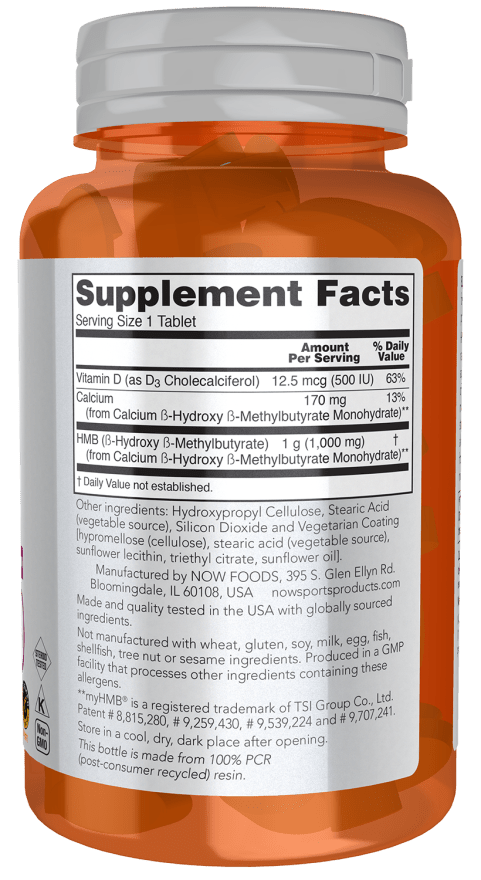 NOW Sports HMB Double Strength 1000 mg - Mann Nutrition