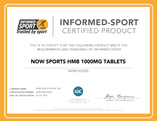 NOW Sports HMB Double Strength 1000 mg - Mann Nutrition