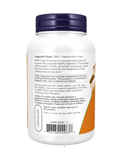 Now Super Enzymes Capsules (90 Caps) - Mann Nutrition