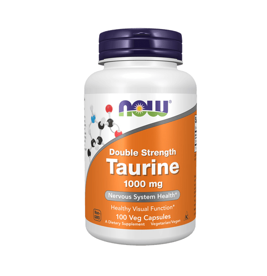 Now Taurine, Double Strength 1000 mg 100 Veg Capsules - Mann Nutrition