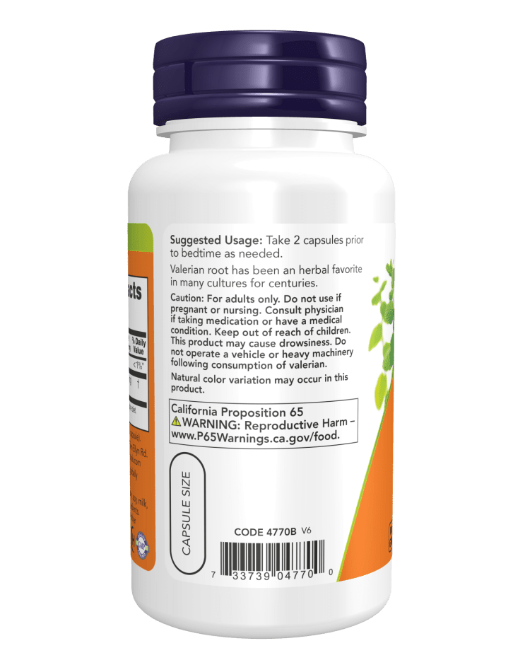 Now Valerian Root 500mg (100 Caps)  - Mann Nutrition