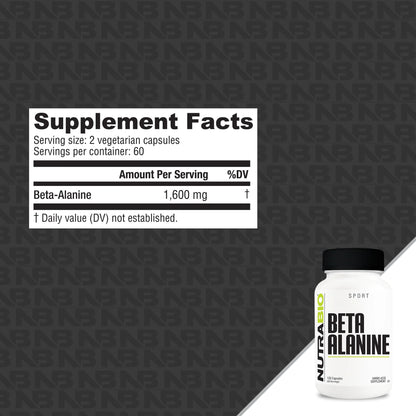 Nutrabio Beta Alanine (800mg) - Mann Nutrition