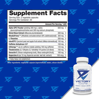 Nutrabio Endurelite Victory Caps 60 Caps  - Mann Nutrition