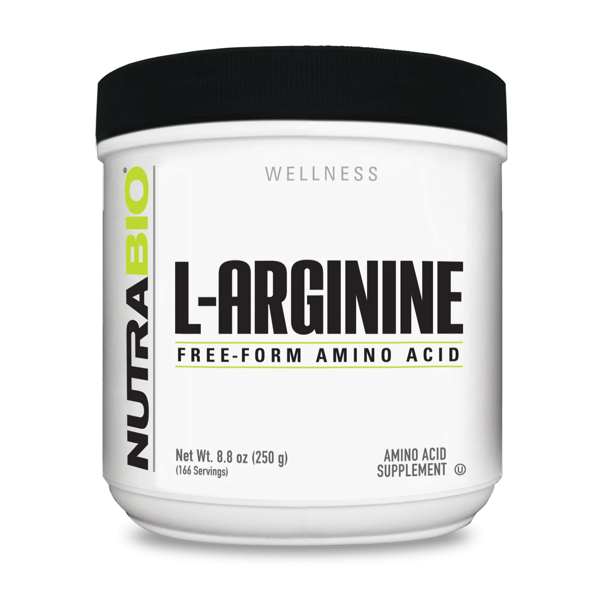 Nutrabio L Arginine Powder Free Form Amino Acid - 250G  - Mann Nutrition