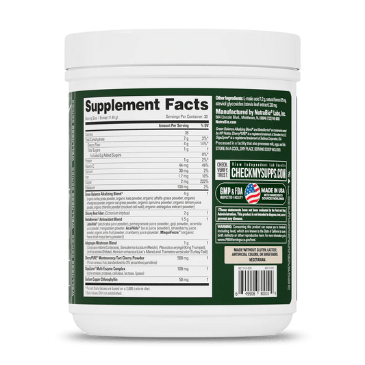 Nutrabio Mega Greens Daily Superfood & Mushrooms  - Mann Nutrition