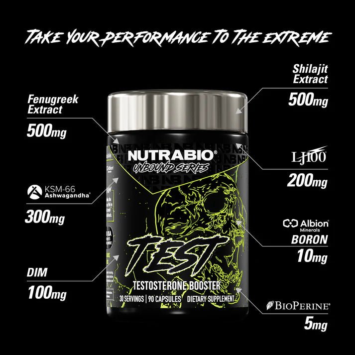 Nutrabio Unbound Series Test - 90 Capsules  - Mann Nutrition