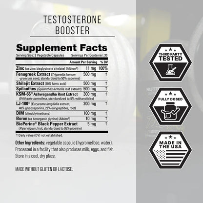 Nutrabio Unbound Series Test - 90 Capsules  - Mann Nutrition